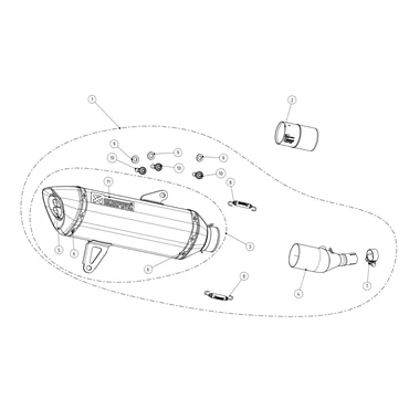 Akrapovic Yamaha Tricity 300 S-Y3SO2-HRSS