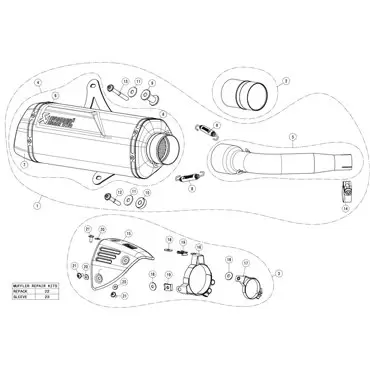 Akrapovic Vespa GTS 300 S-VE3SO9-HRSS