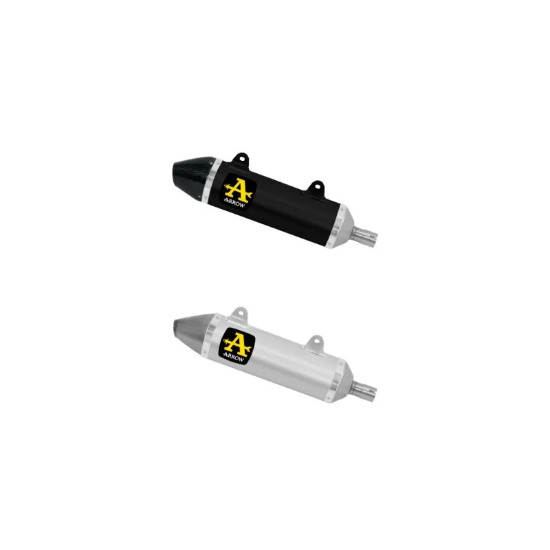 ARROW POT D ECHAPPEMENT APPROUVE THUNDER ALUMINIUM NOIR AVEC EMBOUT CARBY COMPATIBLE AVEC APRILIA RX SX 125 4T 2018 18 2019 19 52509AKN 