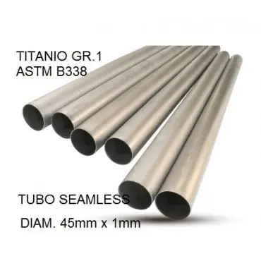 GPR Cafè Racer Tubo titanio seamleSs D. 45mm X 1mm L.1000mm TU.T.3