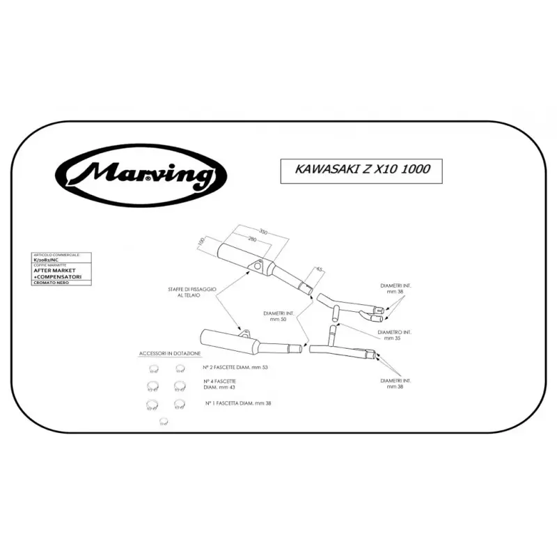 Marving K/2082/NC Kawasaki Zx10 1000