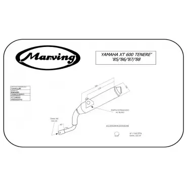 Marving Y/AAA/34/BC Yamaha XT 600/Tenere' 84/89